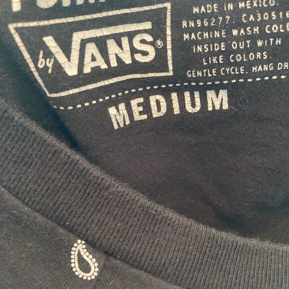 Vans Off the Wall Custom 3-4 sleeve top skater, coastal cowgirl style retro - Picture 5 of 7